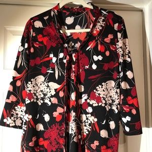 Women's Blouse Top with attached Tie neck